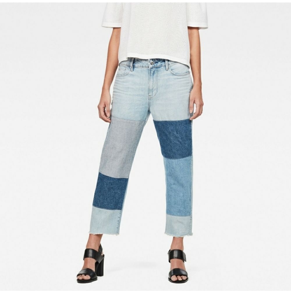 G-Star Women's Boyfriend Jeans - Light and Dark Blue